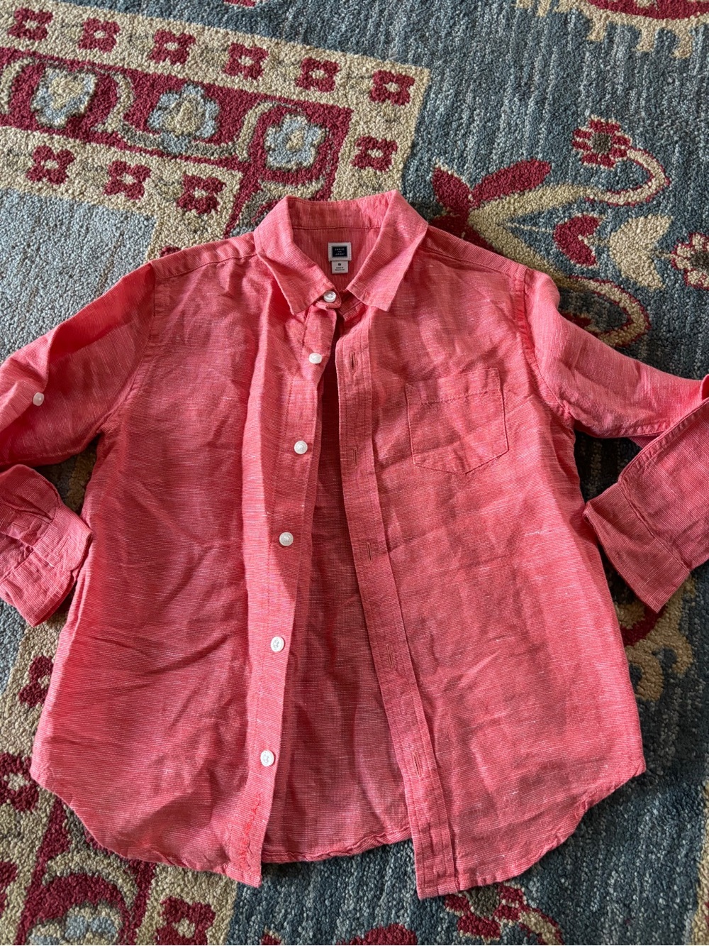 Janie and Jack linen/cotton blend button down boys 5t